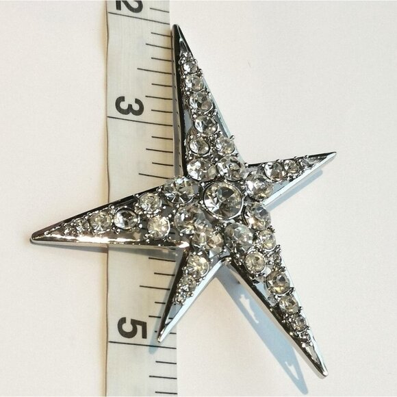 NWT Large crystal modernist star brooch pin - Picture 3 of 8